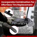 2PCS Tire Bar, 34645 Tire Mount and Demount Iron 37In, 3/4 in | 33220 Mt and Demount Spoon 30 in, 11/16 in, Tire Irons Heavy Duty Used for Off-Road Vehicle, Bus, Cars, Tractor Tubeless Truck Tires