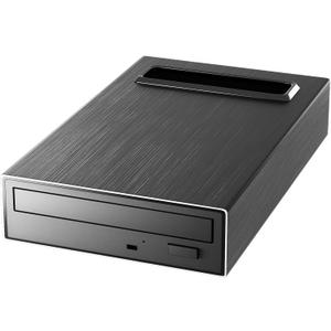 4 in 1 External Blu Ray Drive, 16x USB 3.0 and Type-C External Bluray Drive, Multi-Function Fast-Charging Desktop BD/CD/DVD Burner/Read with HDD Enclosure USB HUB for Both Mac/PC