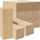MUKCHAP 12pcs 6 x 2 x 2 Inch Basswood Carving Blocks, 15 x 5 x 5cm Whittling Wood Blocks, Unfinished Wood Block for Carving, Crafts