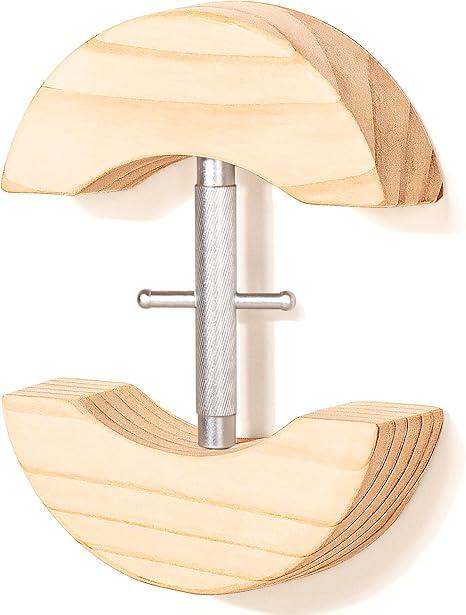 Upgraded Hat Stretcher for Fitted Hats, Adjustable Cowboy Hat Stretcher Fit All Caps - Wooden Heavy Duty of Cap Extender w. a Rotating Rod