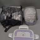 Electric Heated Lunch Box for Men/Women Home 80W Portable Food Warmer with 12V/24V/110V/220V Stainless Steel Leakproof Container for Work Travel Jobsite Camping Gift for Adults/Men/Woman (Black & Grey)