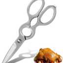 Upgraded Version of Kitchen Scissors Full-Steel Forged Stainless Steel Kitchen Shears Come Apart Food Scissors for Pizza Meat Bone Cutting Scissor Heavy Duty Metal Shears, Silver