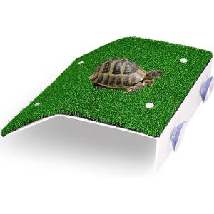 Lawn Basking Platform for Turtle,Turtle Resting Simulated Grass Terrace,Reptile Tank Accessories for Grass Turtle, Newts,Frogs (7.08"D x 4.72"W x 1.96"H)
