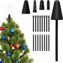 Christmas Tree Topper Holder Stabilizer, 4 PCs Universal Christmas Tree Topper Supporter Holder Fits All Base Types, 44" PVC Black Support Rod Adjustable for Tree Topper
