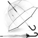 ShedRain Bubble Umbrella  See Through, Rain & Windproof Umbrella - Perfect for Weddings, Prom, Outdoor Events - Automatic Open (Black Trim)