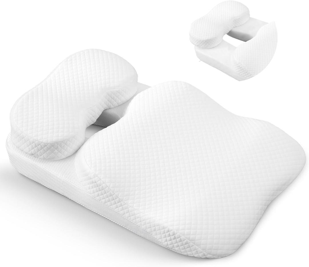 Face Down Pillow After Eye Surgery, BBL Pillows After Surgery for Sleeping, Headrest Position is Fully Adjustable, 3 Layers of Sponge Splicing, Removable and Washable