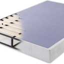 ZINUS Metal Box Spring with Wood Slats, 7.5 Inch Mattress Foundation, Sturdy Steel Structure, Easy Assembly, King (White)