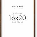 HAUS AND HUES Walnut Rustic Frame - 16x20 Wooden Poster Holder, Natural Wall Display, 16x20 in