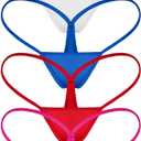 Womens G String Thongs Micro Back Tiny Panties Low Rise No Show Bikini Bottom Daily Underwear, M