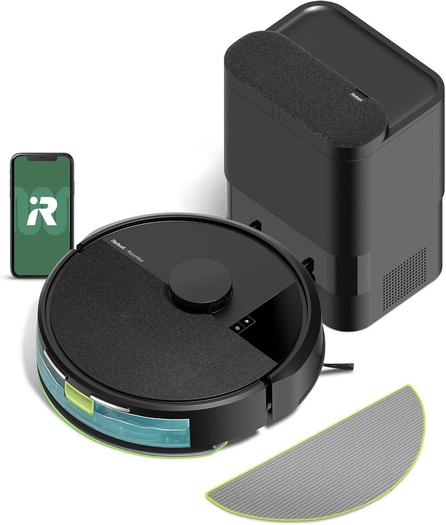iRobot Roomba 105 Combo Robot Vacuum & Mop with AutoEmpty Dock - Self-Empties for 75 Days, Intense Power-Lifting Suction, LiDAR Navigation, Multiple Cleaning Modes, Avoids Mopping Carpet, Smoke