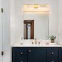 AIJIASI Gold Bathroom Light Fixtures, 32 Inch Modern Vanity Lights for Bathroom 24W Dimmable Vanity Lighting Fixtures Over Mirror LED Vanity Light Bar for Restroom Mirror 3000K