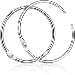 40 Pcs 2 inch Binder Rings, Loose Leaf Binder Book Rings, with Metal Nickel Plated for Key, and Index Cards, Premium Ring Clips, Paper Rings, for School, Home or Office, Silver