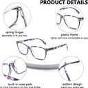 CLASAGA Progressive Multifocus Reading Glasses for Women, Pattern Print Blue Light Block Stylish Ladies Computer Readers (pattern design, 1.0, x)