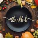Thanksgiving Cutout Wood Table Place Card Thankful Wood Word Table Decorations Fall Themed Thanksgiving Party Table Home Supplies (8, Thankful Wood)