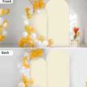 Hemmotop Beige Arch Backdrop Cover 7.2 ft, 6ft, Wedding Arch Covers Stretchy Backdrop 2 Set, Spandex 2 Sided Arched Background for Birthday, Party, Baby Shower, Decorations