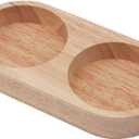 GORGECRAFT Wooden Salt and Pepper Mill Tray Acacia Wood Tray Peper Mill Holder Mills & Shakers Salt & Pepper Grinder Rest for 2 Mills Accessories Kitchen Storage Holder Home Decor Crafts, Wheat