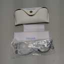 Dollger Blue Light Blocking Glasses For Woman Men Thick Frame Square Computer BlueLight Glasses Clear Lens Non-Prescription (Transparent Grey)