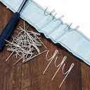 Curtain Hooks for Drapes, Drapery Hook Pins for Window Curtain, Door Curtain and Shower Curtain, Silver (50 Pieces)
