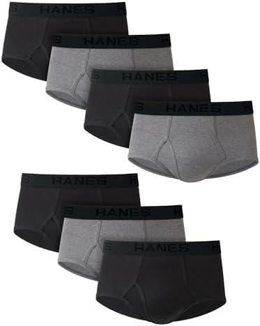 Hanes Ultimate Men's Briefs, Soft Moisture Wicking Underwear, Tagless, 7-Pack XL