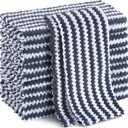 Homaxy 12 Pack Kitchen Dish Cloths, Ultra Soft and Absorbent Dish Towels, Reusable Fast Drying Microfiber Cleaning Cloth, Coral Velvet Wave Design No-lint, 10 x 10 inches, Dark Grey