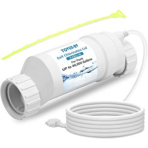 T-15 Salt Cell for In-Ground Swimming Pool Chlorination System Compatible with Hayward W3T-CELL-15 TurboCell Salt Chlorinator T-Cell-15, T-CELL-15-SWP Salt Systems, Up to 40,000 Gallons T-15 Salt Cell for In-Ground Swimming Pool Chlorination System Compatible with Hayward W3T-CELL-15 TurboCell Salt Chlorinator T-Cell-15, T-CELL-15-SWP Salt Systems, Up to 40,000 Gallons