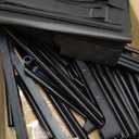 Shoe Rack, 5 Tier Shoe Storage Cabinet with Door 20 Pair Plastic Shoe Shelves Organizer for Closet, Entryway, Hallway, Bedroom, Black