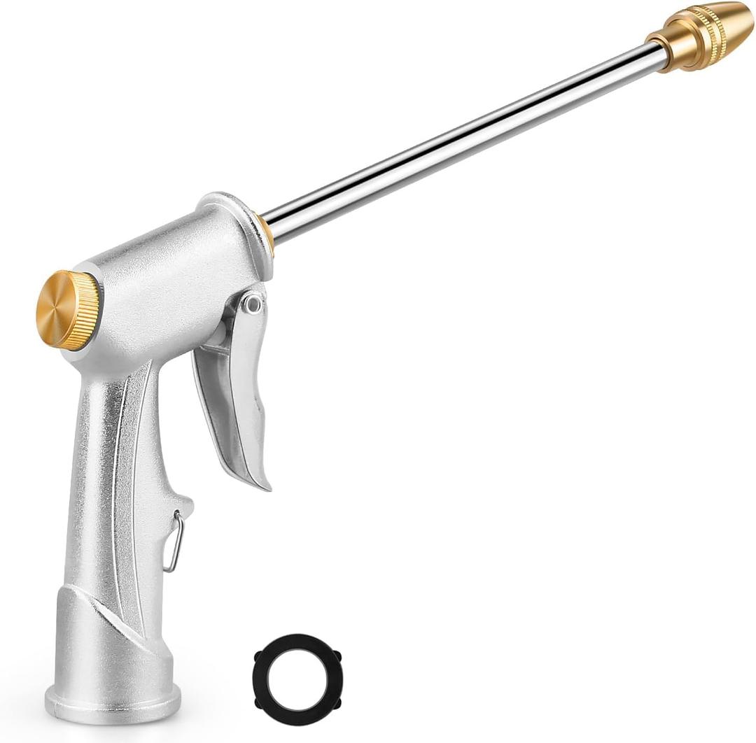 Garden Hose Nozzle, High-Pressure Water Hose Nozzle Sprayer Head, fits 3/4" Garden Hose Thread, for Lawn & Garden, Washing Cars, Watering Garden, Cleaning