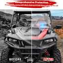 Front Full Windshield for Polaris General 1000 / 4 1000 /XP 1000 /XP 4 1000 2017-2025, Clear 1/5'' Polycarbonate Vented Scratch Resistant Windshcreen Accessories, Replace # 2884337