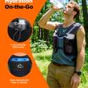 Dawinga Running Vest for Women Men, Lightweight Breathable Hydration Vest with Large Compartment, Reflective Running Hydration Vest, Run Water Vest for Hiking Cycling Marathon Trail Jogging Race, L