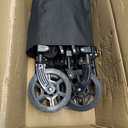 Navatiee 140L Collapsible Folding Wagon, Large Capacity Foldable Wagon with Silent All-Terrain Wheels, Utility Grocery Cart for Camping Shopping Outdoor, Black