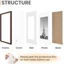 Upsimples 8x10 Picture Frame Set of 5, Display Pictures 5x7 with Mat or 8 x 10 Without, Wall Gallery Photo Frames, Brown