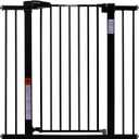 BABELIO 36" Tall Dog Gate PressGuard C5, 26-40" Wide Auto Close Baby Gate, Pressure Mounted Metal Pet Gate, Easy Install No Drilling, No Tools Needed, with Wall Protectors and Extension Kits