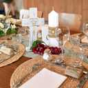 Amyhill 3 Sets Cross Table Decor Baptism Centerpieces Sets Confirmation Candle Standing Cross with Jhs Candles First Communion Table Decor for Wedding Baby Shower Christening Church
