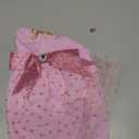 Dog Birthday Girl Dress Ruffle Dog Dress with Sparkly Pink Bowknot Tulle Birthday Princess Pet Clothes for Small Dogs Girls Boys Cats Outfit Apparel (XXS (Back: 7.9",Chest: 11"-12"))