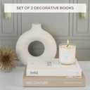 Aesthetic Decorative Books - Set of 2 Stylish Boxes Enhance Your Coffee Table, Bookshelf or Mantel Decor - Beautiful Fake/Faux Books for Modern Home Decoration, Photo Storage and as a Keepsake Box