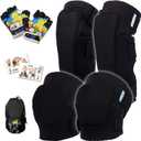 Soft-Style Kids Knee and Elbow Pads with Bike Gloves, Flexible Impact-Resistant Gear for Ages 2-11, Designed for Balance Bikes, Roller-Skating, and Skateboarding