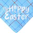 Dog Easter Bunny Costumes Easter Bunny Ears Headband Bandanas for Medium Large Dogs Pet Costume Accessories (Blue)