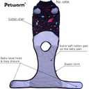 PetWarm Dog Neuter Recovery Suit Male, Onesie for Dogs, Bodysuit for Sensitive Skin Areas, Professional Pet Recovery Shirt Dog Abdominal Affected Areas Bandages, Duck Pattern, Green, 2XL