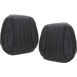 FZJDSD Black Driver & Passenger Bottom Perforated Microfiber Leather Replacement Seat Covers (2PCS) Compatible with Mercedes Benz GL350 GL450 GLE350 GLE400 2013-2019, Fits Heated & Cooled Seats