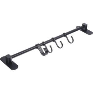 Hanging Utensil Rack Hook Kitchen Storage Hanger Movable Organizer for Pots Pans Wall-Mounted Punch Design Space-Saving Kitchen Gadget for Home Decor