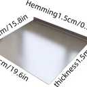 Large Stainless Steel Cutting Board,Suitable for Cutting Meat,Dicing,Vegetables,Fruits,Bread and Baking.ItIsConvenienttoClean,EasytoStoreandCan Be Washed in a Dishwasher (15.7 * 19.6in/40 * 50cm)
