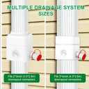 Downspout Diverter, Diverter for Downspout, Rain Barrel Diverter Kit Downspout 3"x 4" and 2"x 3", Rain Barrel Diverter Kit with Adjustable Valve, Diverts Water Into Rain Barrel,4.6ft Hose - White