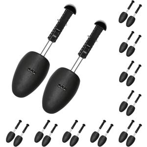 10 Pairs Plastic Shoe Tree Stretcher Shaper for Men (Black)