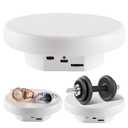GOHASPW Rotating Display Stand, 6.3'' White Spinning Stand for Product Shows