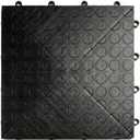 Big Floors GarageDeck Coin Pattern, Durable Copolymer Interlocking Modular Non-Slip Garage Flooring Tile (Black, 48 Pack of 12 x 12" Tiles)