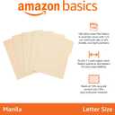 Amazon Basics Sturdy File Folders with Reinforced Tabs for Filing and Organization, 1/3-Cut Tab, Assorted Positions, Letter Size, 8.5x11 inches, Manila, 100-Pack