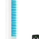 Tower Fan for Bedroom, Quiet Oscillating Floor Fans with 70°, Remote Control, 3 Modes, 3 Speeds, 12H Timer, 30" Bladeless Standing Fan for Home, Office, Living Room, White, Large