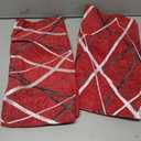 MIULEE Pack of 2 Decorative Throw Pillow Covers Woven Textured Chenille Cozy Modern Concise Soft Red Square Cushion Shams for Bedroom Sofa Car 18 x 18 Inch