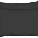 RSH DECOR: Sunbrella Lumbar Throw Pillows Set of 2 | 20" x 12" | Water and Fade-Resistant Performance Fabric | Outdoor Pillow Covers with Down-Alternative Inserts | Canvas Black (2 Count (Pack of 1))