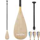 SUP Paddleboard Paddle, Adjustable Stand-Up Paddle Board Paddle | Premium Carbon Fiber Shaft and Enhanced PP Blade, 66-82" (170-210 cm), Bamboo Pattern